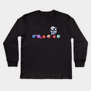 astronomer fun time Kids Long Sleeve T-Shirt